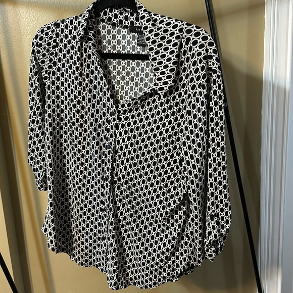 Liz mccoy black and white top - Picture 1 of 2